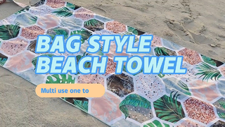 Saco de toalha de praia de microfibra de secagem rápida